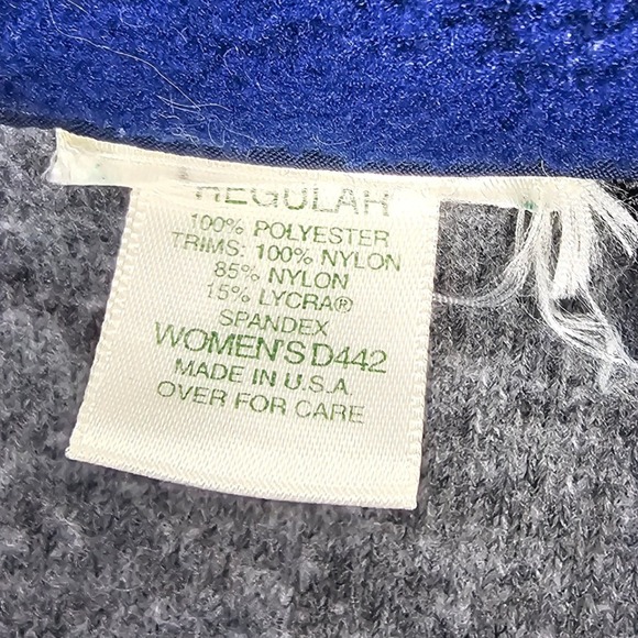 LL Bean Vintage Sherpa Fleece Jacket Women's Gray Blue Full Zip Made in USA D442 - Picture 6 of 7